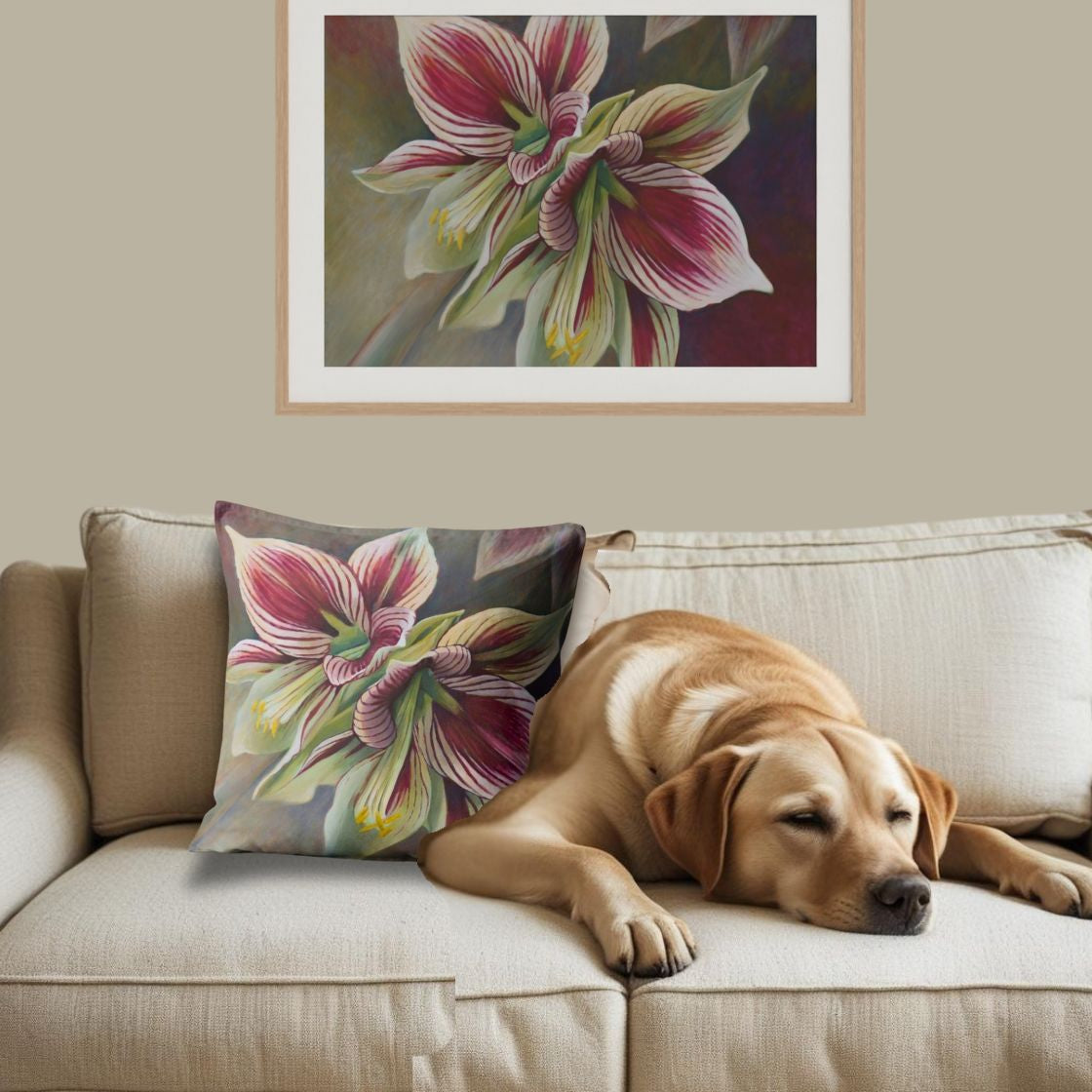 Butterfly Amaryllis Cushion