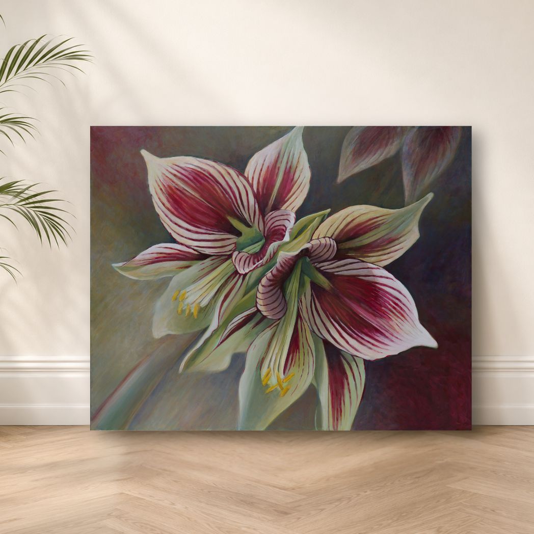 Butterfly Amaryllis Original Painting
