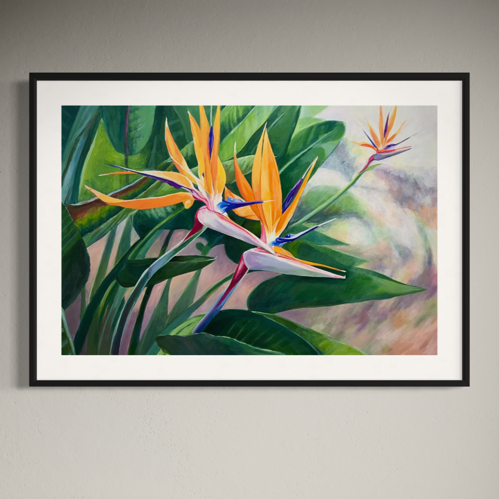 Tropical Birds of Paradise Series 4 Fine Art  Print
