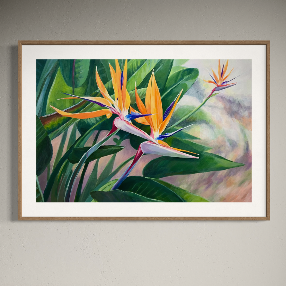 Tropical Birds of Paradise Series 4 Fine Art  Print