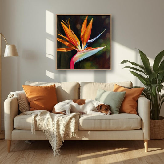 Bird in Bloom Fine Art Canvas Print