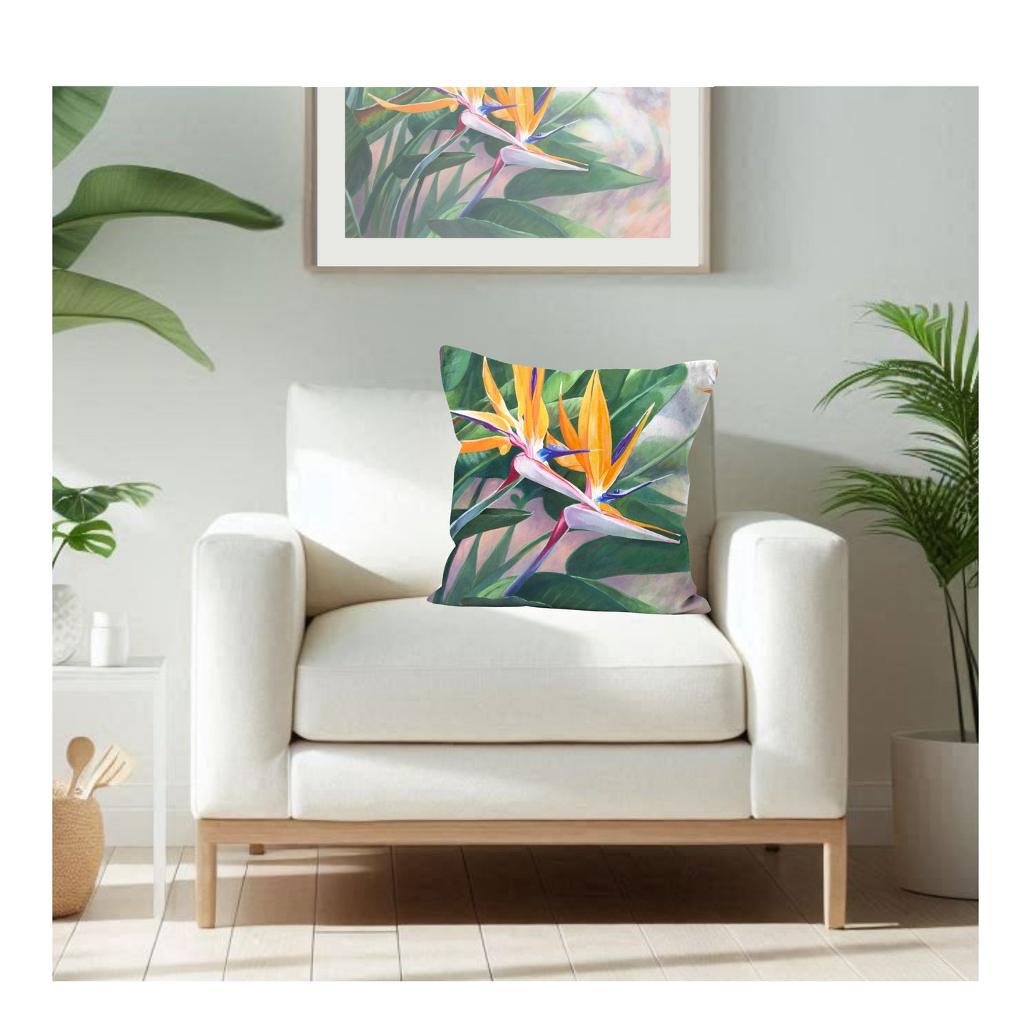 Tropical Birds of Paradise Series 4 Cushion