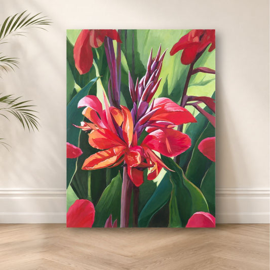 Canna in Bloom Original Painting