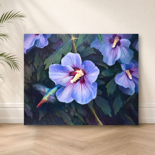 Hummingbird & Hibiscus Original Painting