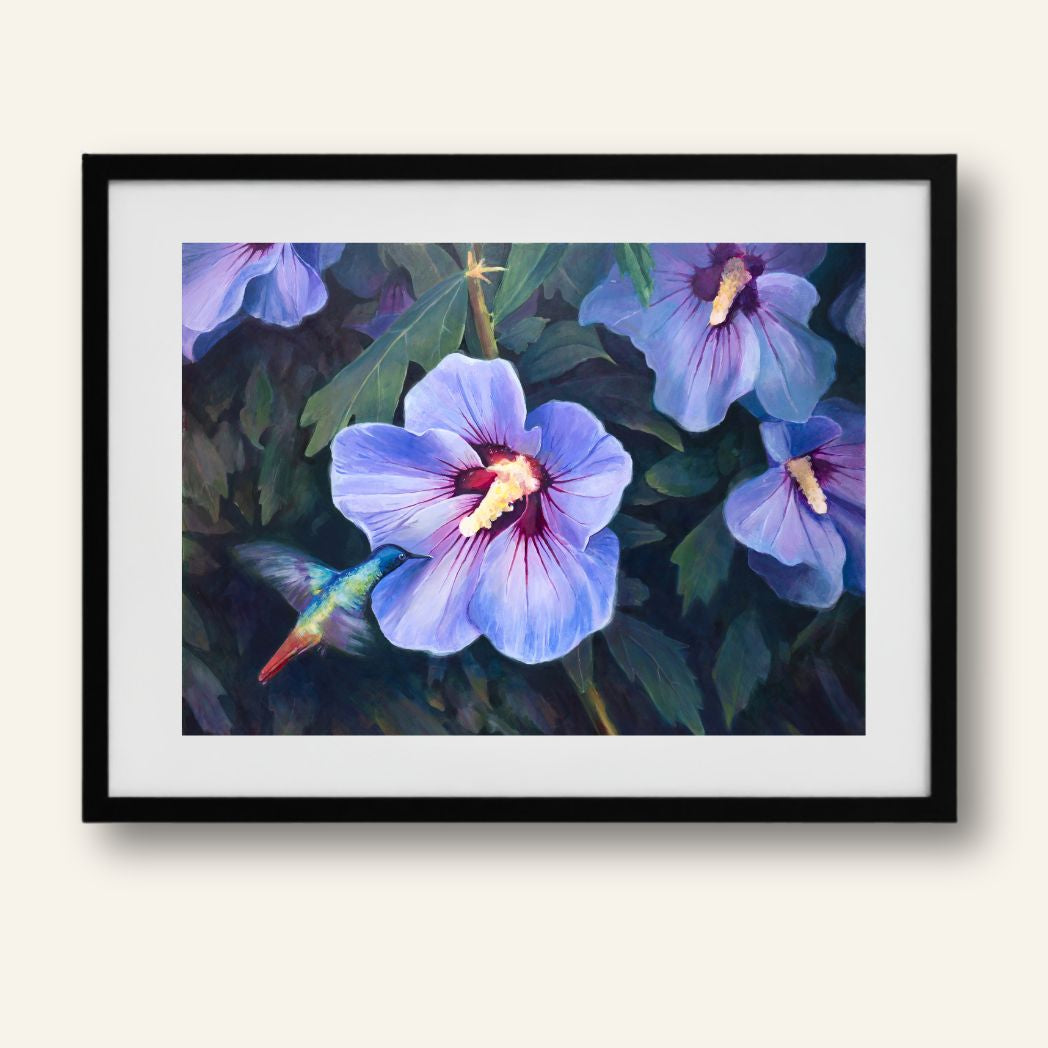 Hummingbird & Hibiscus – Fine Art Print