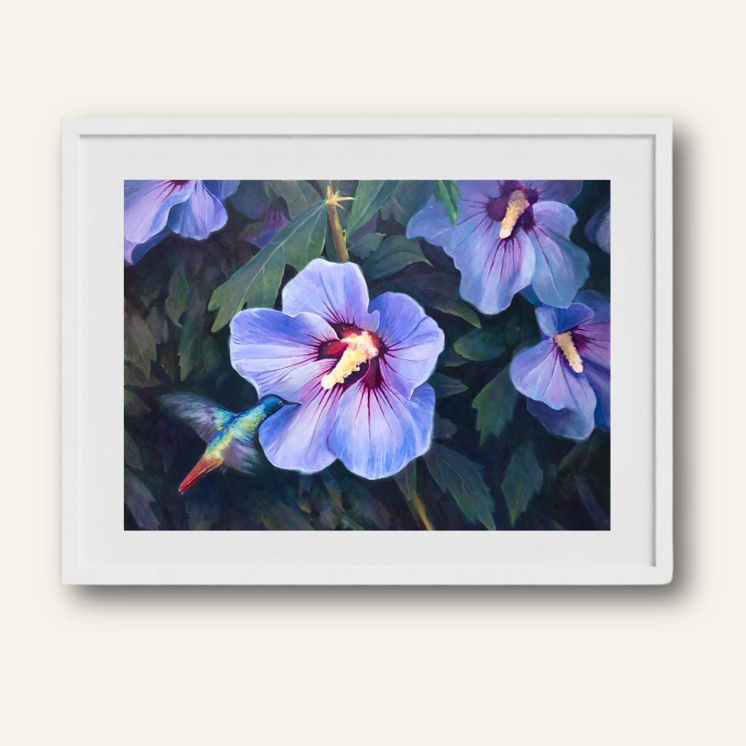 Hummingbird & Hibiscus – Fine Art Print