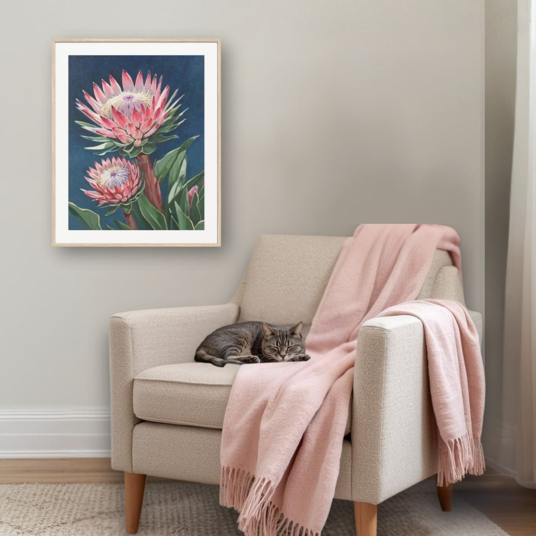 Protea in Pink – Fine Art Print
