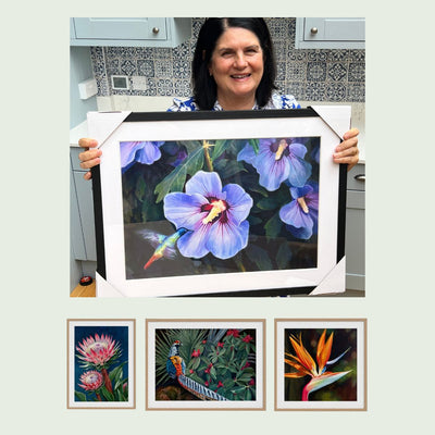 Four complimentary mini prints