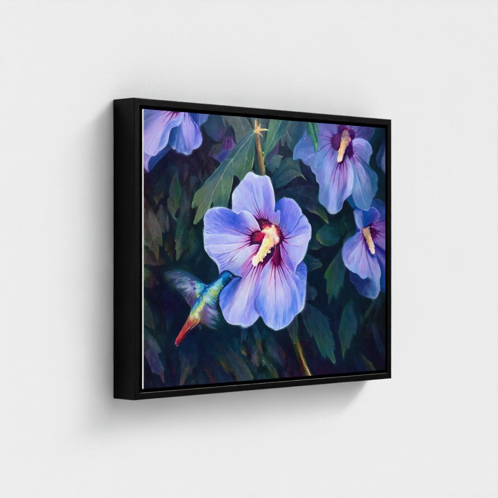 Hummingbird & Hibiscus Fine Art Canvas Print