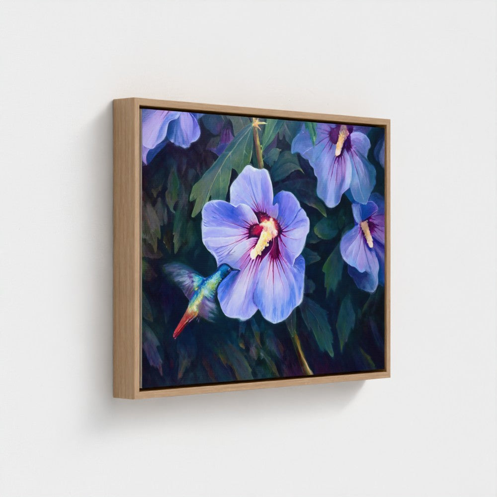 Hummingbird & Hibiscus Fine Art Canvas Print