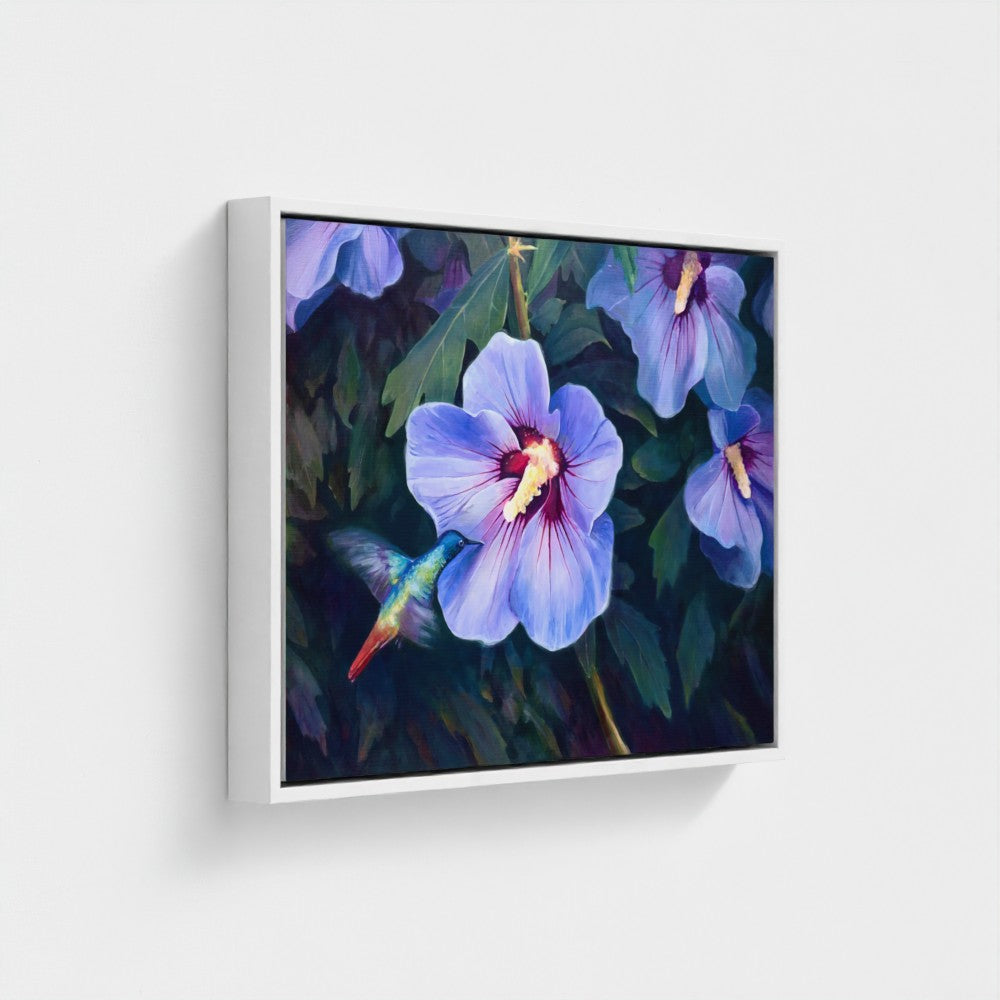 Hummingbird & Hibiscus Fine Art Canvas Print