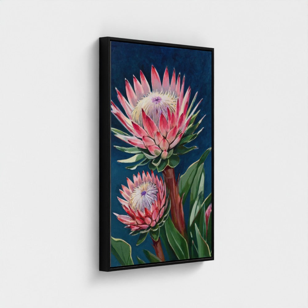Protea in Pink Fine Art Canvas Print