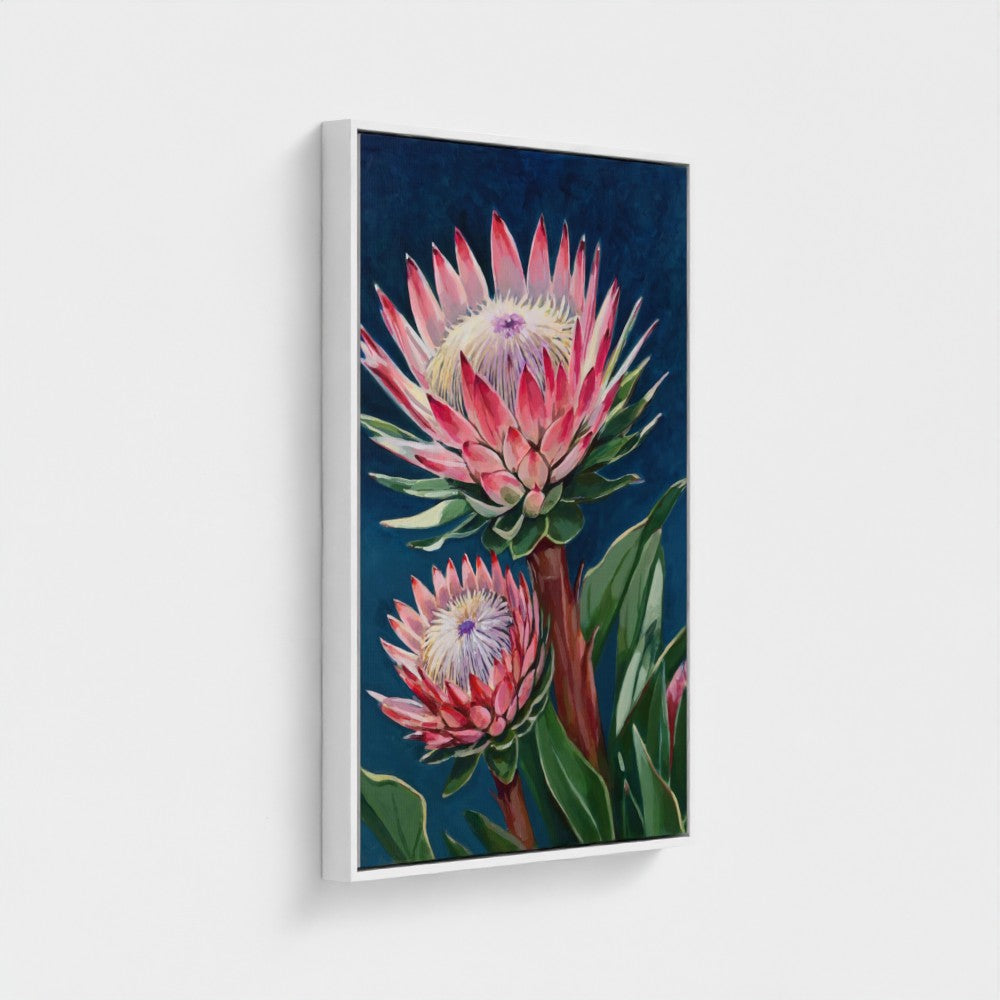 Protea in Pink Fine Art Canvas Print