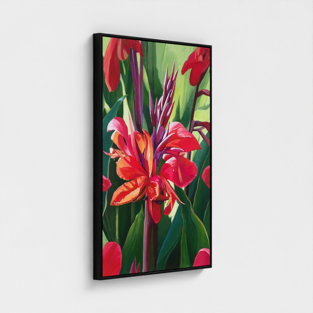 Canna in Bloom Fine Art Canvas Print