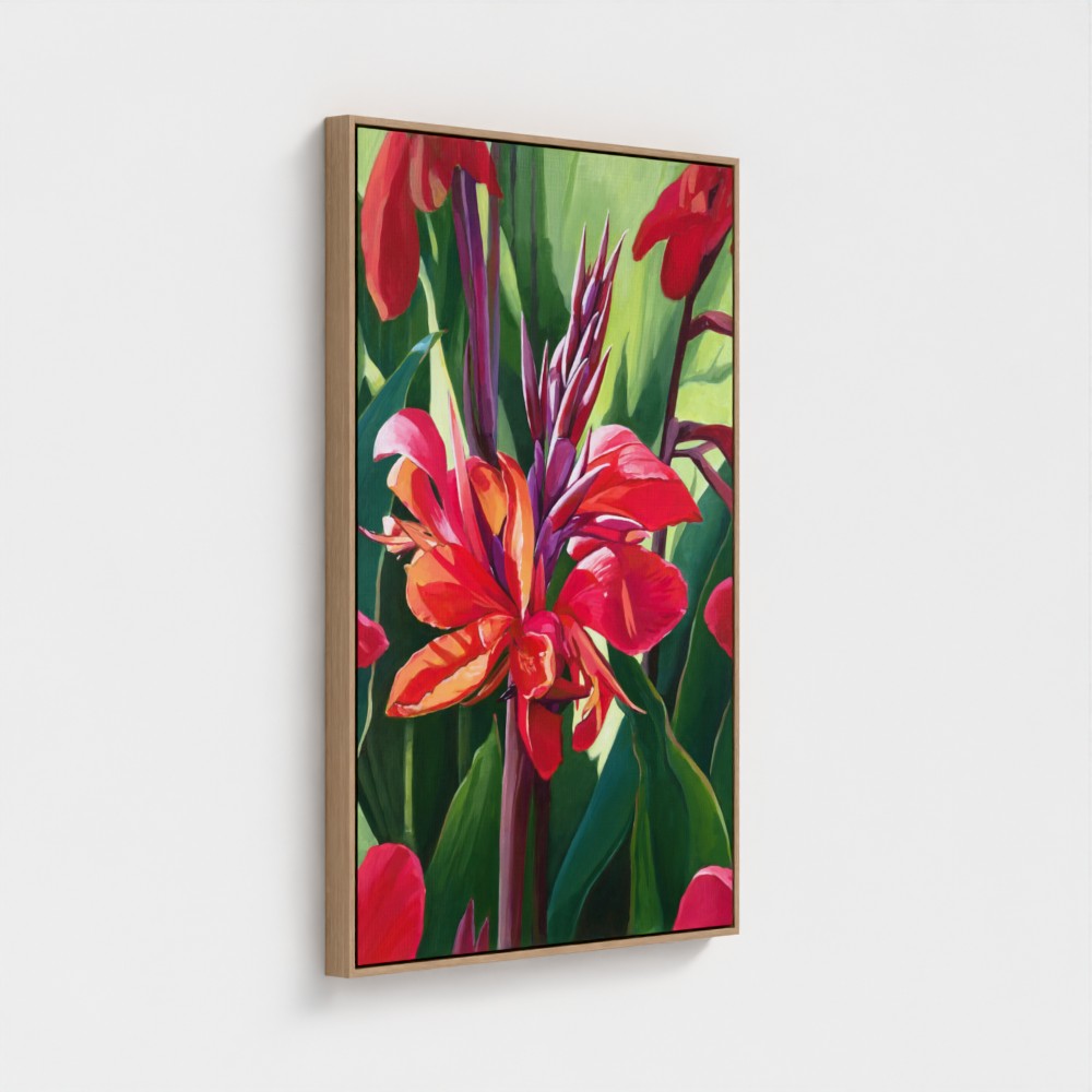 Canna in Bloom Fine Art Canvas Print