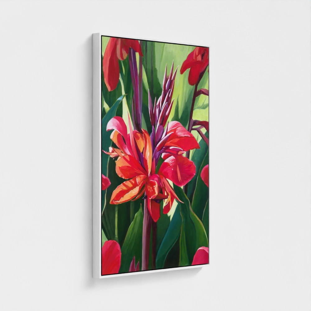 Canna in Bloom Fine Art Canvas Print